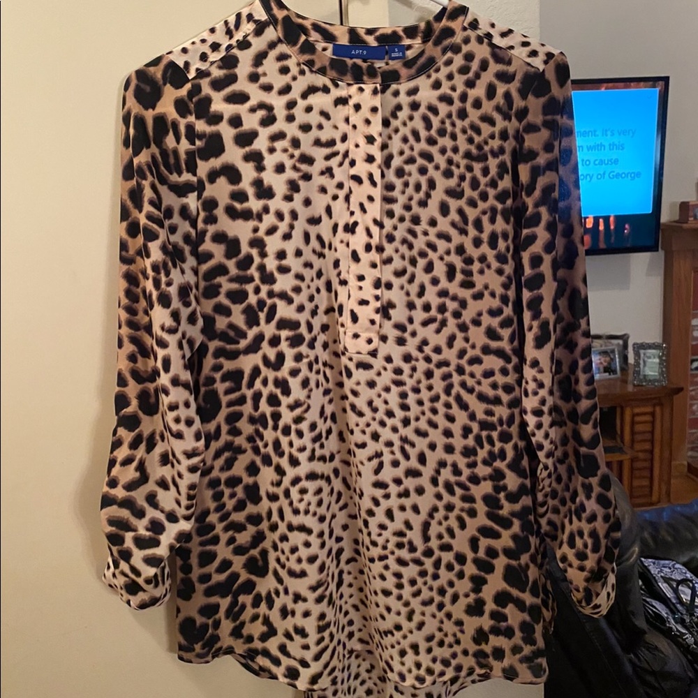 Leopard Print Blouse NWOT